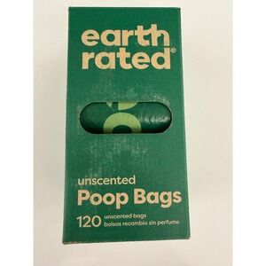 Earth Rated Unscented Dog Poop Bags 120 Count 8 Refill Rolls Green 9x13 Inch